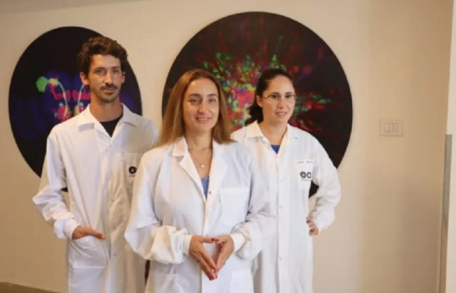 Eilam Yeini Prof. Satchi Fainaro and Lena Neufeld. credit TEL AVIV UNIVERSITY 640x411