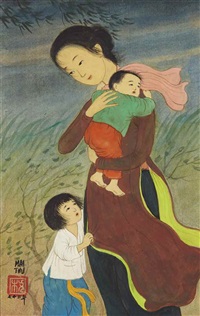 mai trung thu jeune mere et ses enfants young mother and children