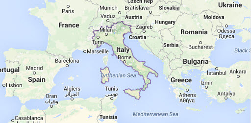 map of italy