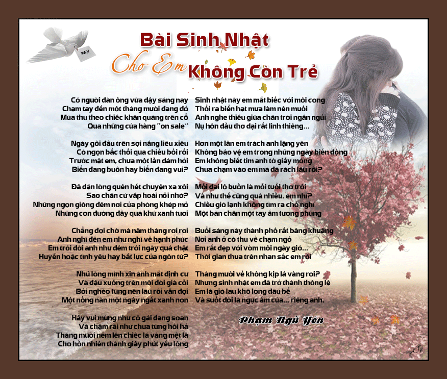 PhamNguYen BaiCaSinhNhatChoEmKhongConTreMoi